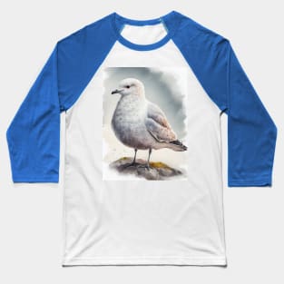 Iceland Gull - Watercolor Paint Baseball T-Shirt